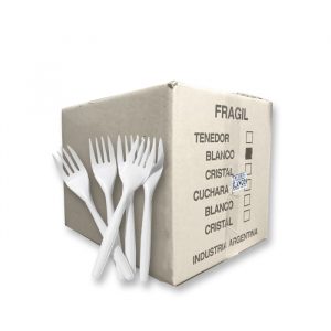 CAJA TENEDOR BLANCO x1000