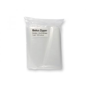 BOLSA ZIPPER 20x30 x100