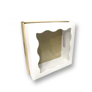 CAJA DESAYUNO c/visor y base 30x30x12 Blanca